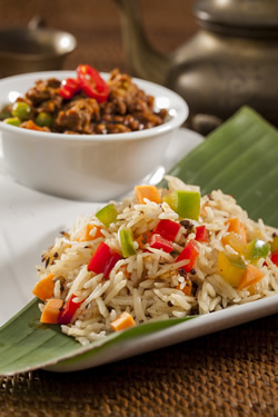 Nasi India Berperisa dengan Sayur