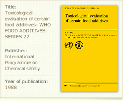 Joint Expert Committee on Food Additives (JECFA