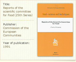 European Commission’s Scientific Committee for Food (SCF)