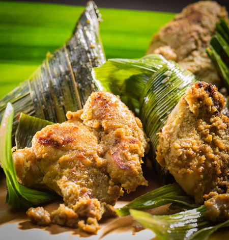 Pandan Chicken with Green Curry